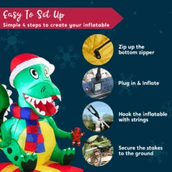 Large Dinosaur Sitting On A Gift Box Inflatable (6 Ft) -Joiedomi image 7 6df11e4d e37a 4ede bc3d baa95e07224e