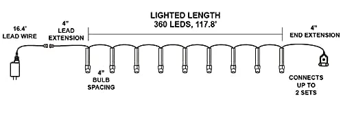 360 LED Christmas String Lights Multicolor 9 360 LED Christmas String Lights Multicolor - Image 7