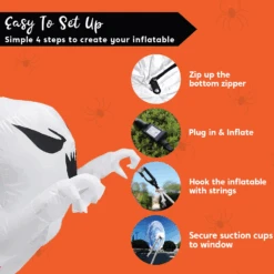 3.5ft Halloween Flying Ghost Broke Out From Window -Joiedomi image 7 7fd8ee13 9093 40d9 97c2 e9018bf1fd9c