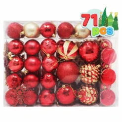 71ct Assorted Christmas Tree Ornaments - Red & Gold -Joiedomi image 7 897c6f28 ede4 40ac 9958 c884f23a63b6