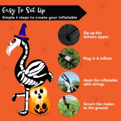Tall Skeleton Flamingo Inflatable (5 Ft) 16 Tall Skeleton Flamingo Inflatable (5 Ft) -Joiedomi image 7 8da9041a 0cd3 44b0 b2f1 f68e06b9fb4a
