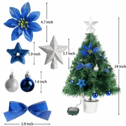 24in DIY Tabletop Mini Christmas Tree Blue -Joiedomi image 7 8ddb7238 bc76 4235 8f78 7532d4f81754