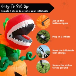 5ft Inflatable Piranha Flower -Joiedomi image 7 95ba6448 1bc6 4814 8f4c 6229f60f63f8