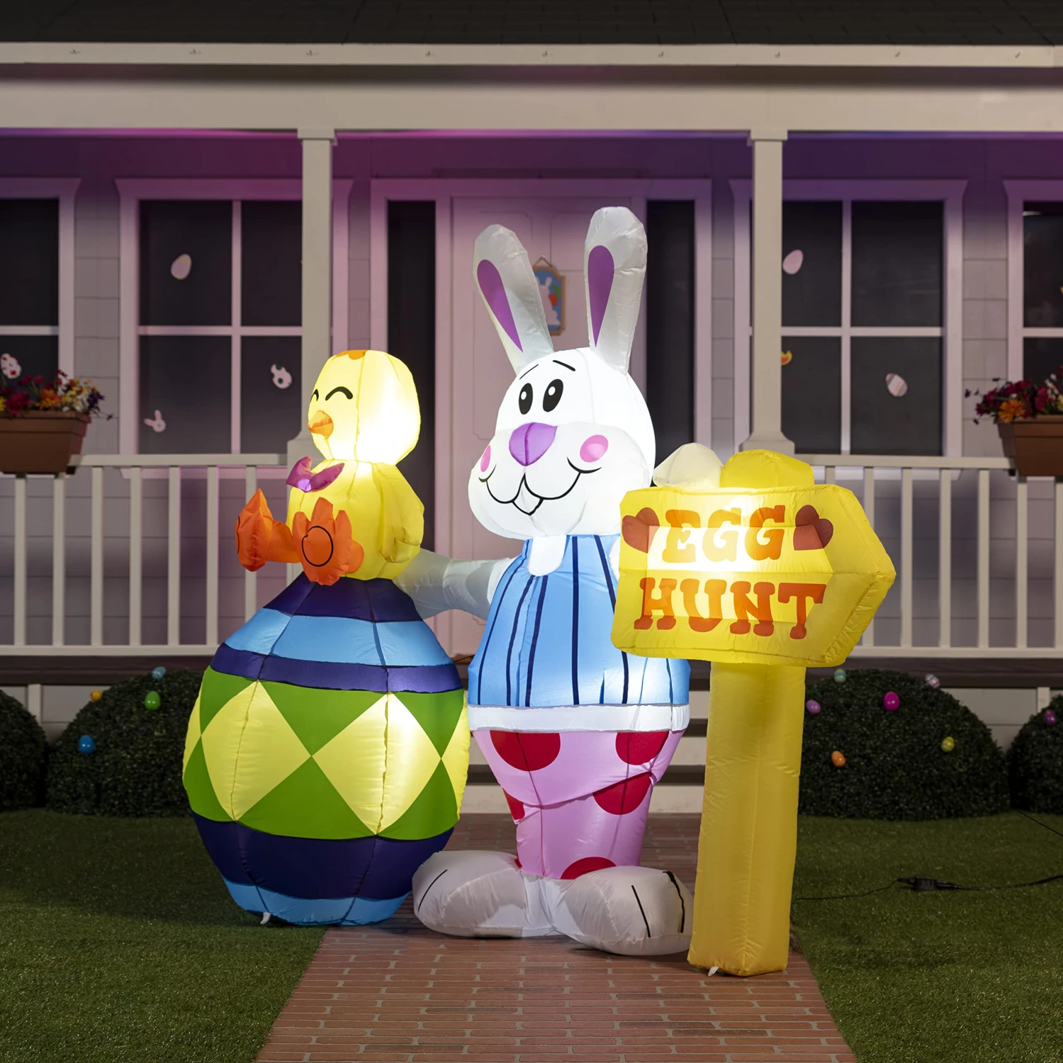 Tall Easter Bunny Inflatable Outdoor Decorations (6ft) 9 Tall Easter Bunny Inflatable Outdoor Decorations (6ft) - Image 7