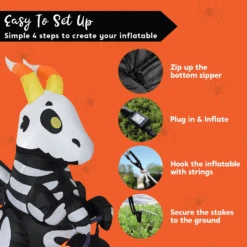 5 Ft Cute Skeleton Dragon 16 5 Ft Cute Skeleton Dragon -Joiedomi image 7 a89db7c3 c420 4ec7 a239 b18c5d5cea52