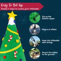 Jumbo Christmas Tree With Lights Inflatable (8 Ft) -Joiedomi image 7 a8e46883 8479 45b7 8b21 3c0652522e8d