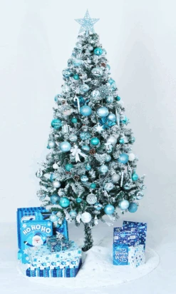 30Pcs Assorted Style Ball Ornaments - Blue & White & Silver 3.15in -Joiedomi image 7 af0c64dd 4c83 4b70 a87c 8180770231ad
