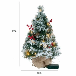 22in Snow Flocked Prelit Table-top Christmas Tree -Joiedomi image 7 b07548e5 0f18 4a4f a5e2 d115caf3a0de