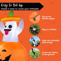 Tall Halloween Ghost In Pumpkin Inflatable (5 Ft) 16 Tall Halloween Ghost In Pumpkin Inflatable (5 Ft) -Joiedomi image 7 ce57dab5 0ff6 41cf b986 31bae1d1767b
