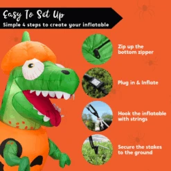Halloween Large Dinosaur Inflatable (6 Ft) -Joiedomi image 7 daa9e62e f507 4ad0 81b1 d82c84ab6044