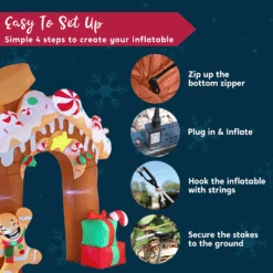 Giant Gingerbread House Archway Inflatable (10 Ft) 17 Giant Gingerbread House Archway Inflatable (10 Ft) -Joiedomi image 7 df3b063c 7120 4b78 9ab3 0ac4ba56c646