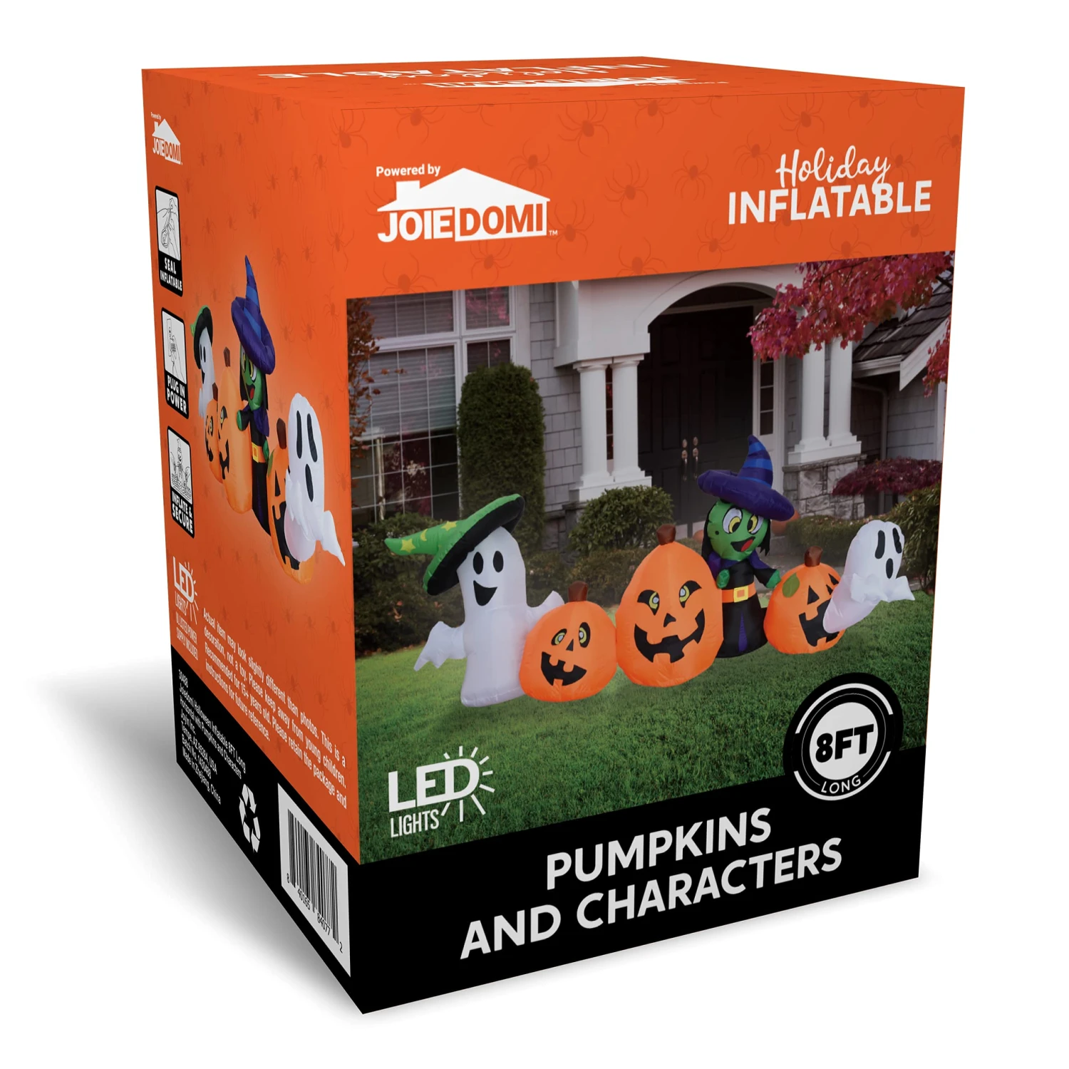 8ft Halloween Inflatable Horizontal Pumpkin And Halloween Characters 10 8ft Halloween Inflatable Horizontal Pumpkin And Halloween Characters - Image 8