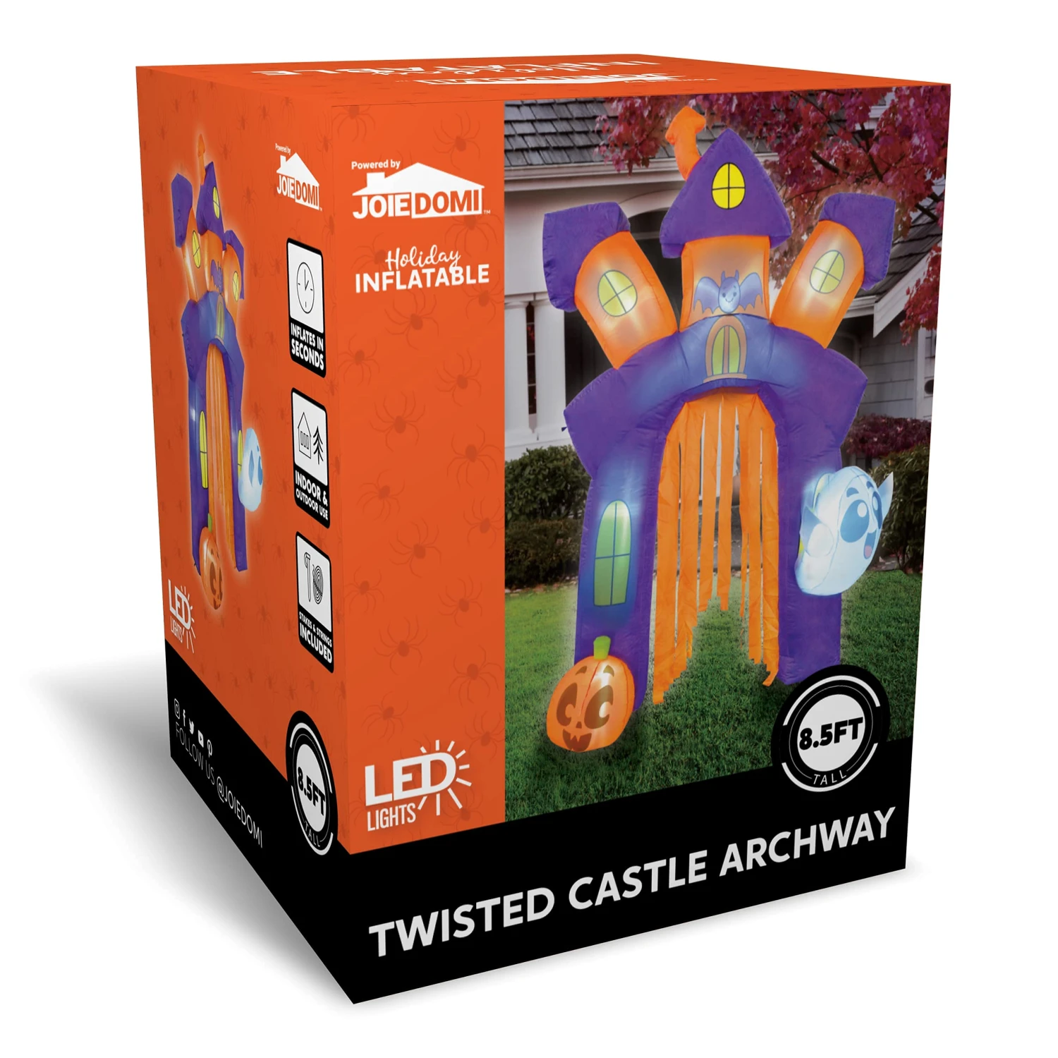 8.5 FT Tall Halloween Inflatable Twisted Castle Archway 10 8.5 FT Tall Halloween Inflatable Twisted Castle Archway - Image 8