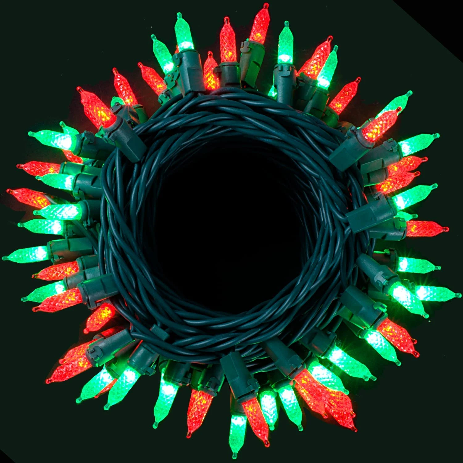 70 Red & Green M5 LED Green Wire String Lights 10 70 Red & Green M5 LED Green Wire String Lights - Image 8