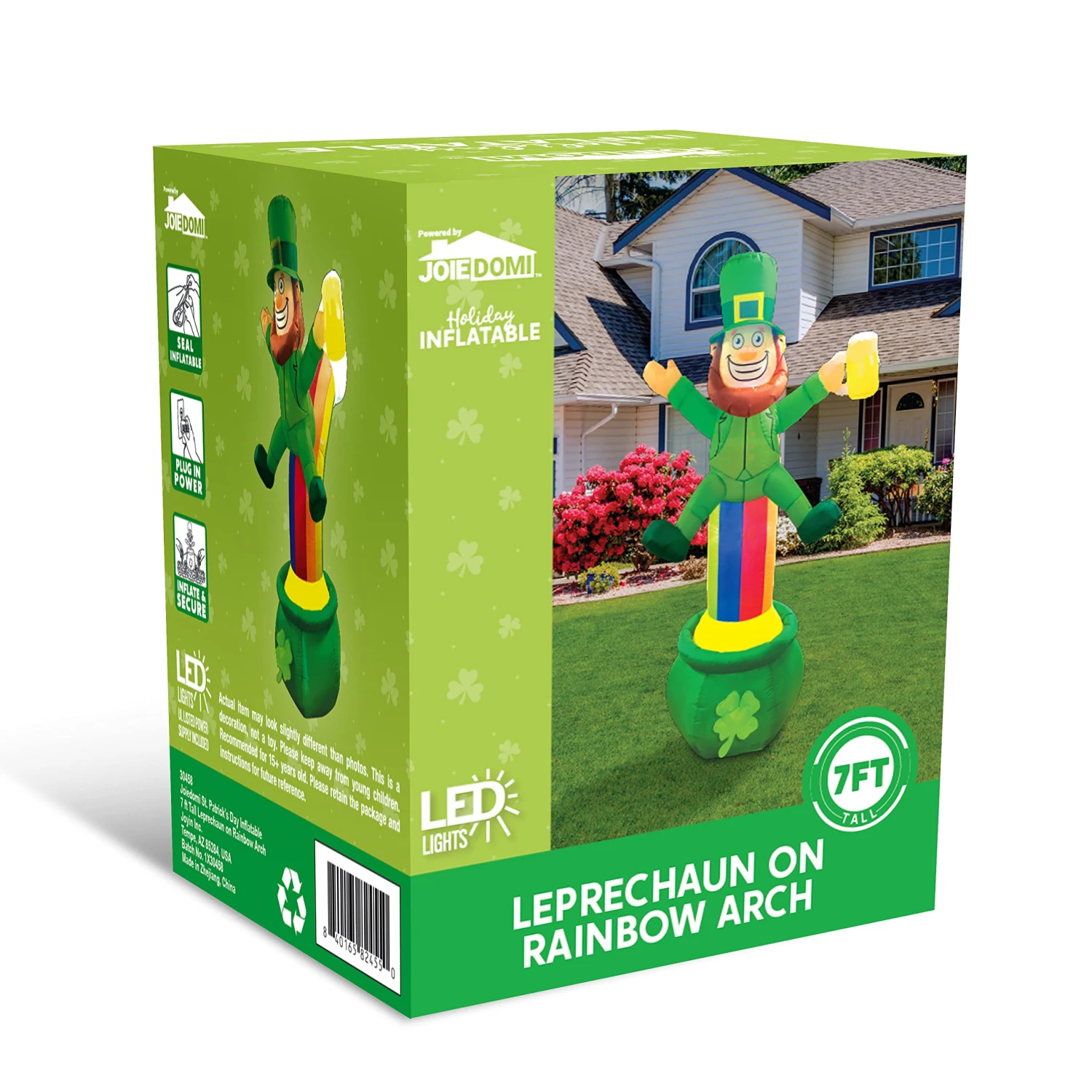 Large St Patrick Leprechaun On Rainbow Pot Of Gold Inflatable (7 Ft) 10 Large St Patrick Leprechaun On Rainbow Pot Of Gold Inflatable (7 Ft) - Image 8