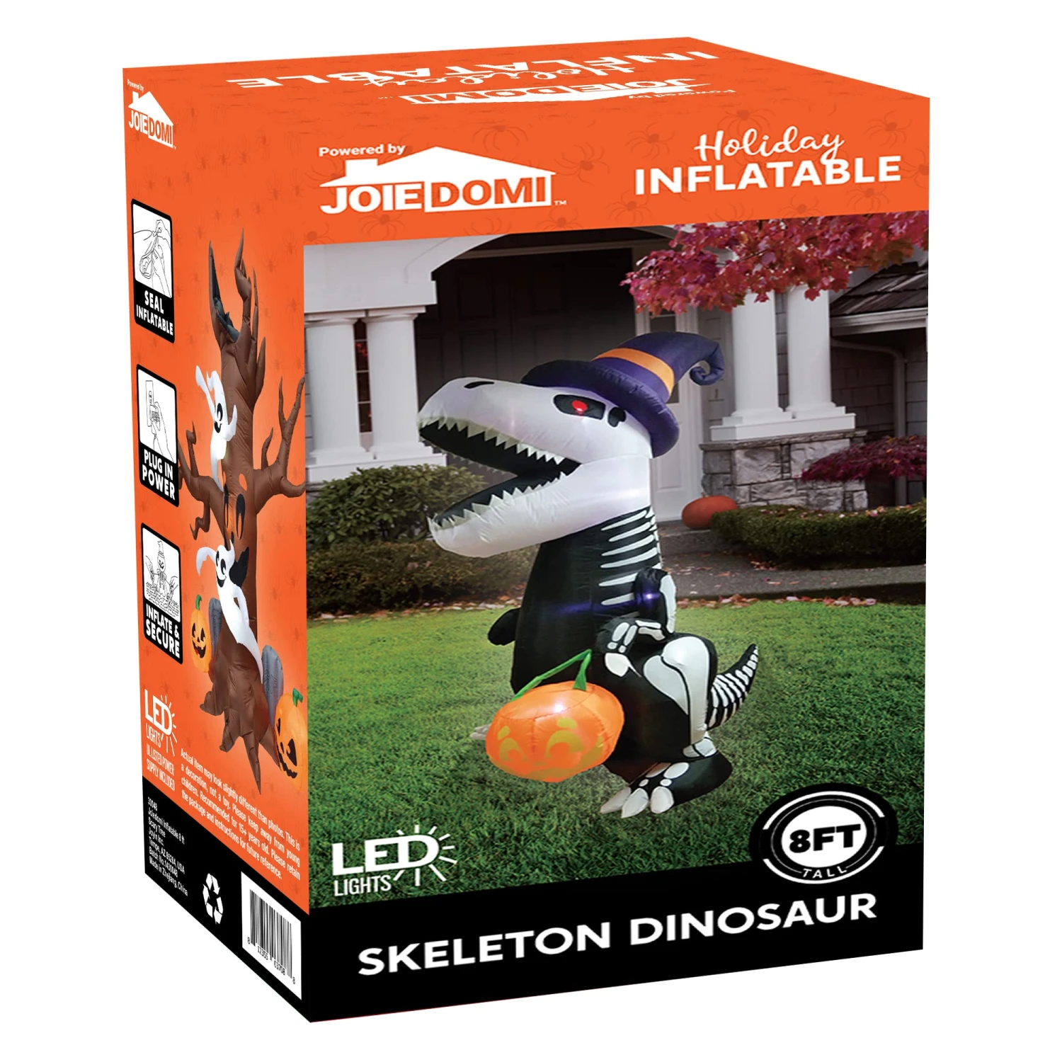Jumbo Halloween Skeleton Dinosaur Inflatable (8 Ft) 10 Jumbo Halloween Skeleton Dinosaur Inflatable (8 Ft) - Image 8