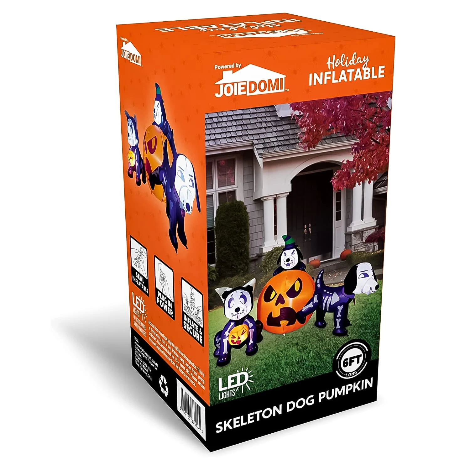 6ft Halloween Skeleton Dog With Pumpkin Set 10 6ft Halloween Skeleton Dog With Pumpkin Set - Image 8
