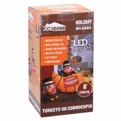 Large Little Turkeys On A Cornucopia Inflatable (6ft) -Joiedomi image 8 9c5209fe f3ea 4a0b a050 1dfbe2dab4d6