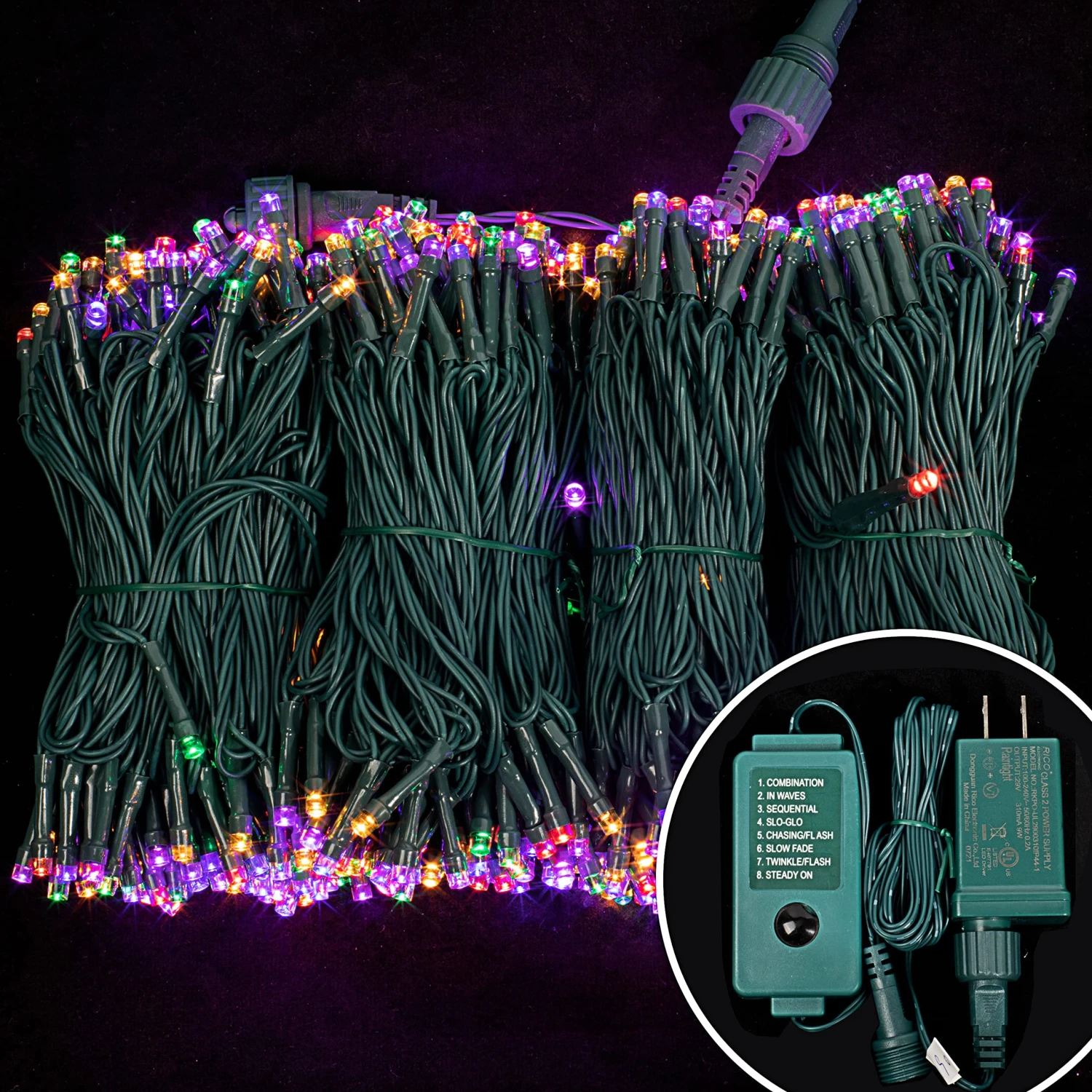 600 Multicolor LED Green Wire String Lights 10 600 Multicolor LED Green Wire String Lights - Image 8