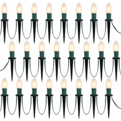 30.75ft 24 Packs Christmas Warm White C9 Pathway Marker -Joiedomi image 8 e5eb4f85 9232 461a 8936 0200aa1a0e5a