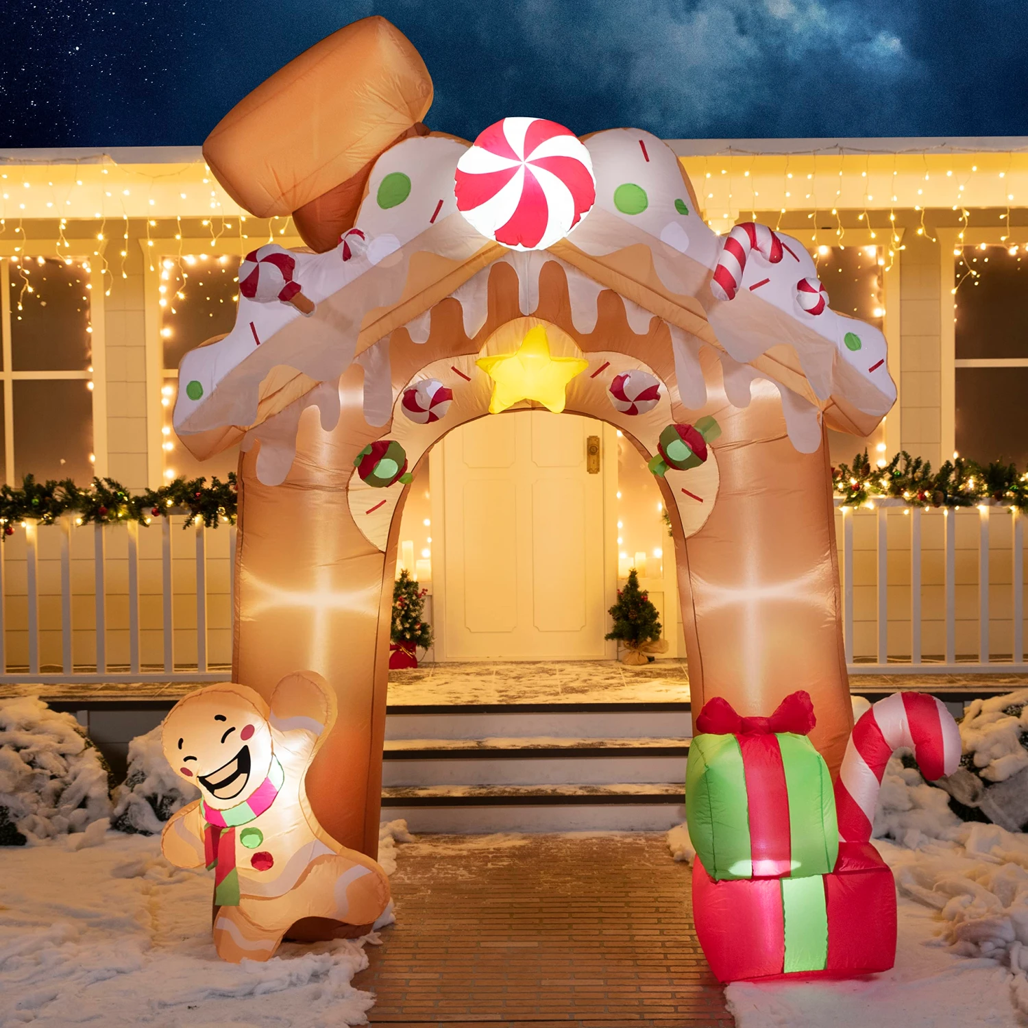 Giant Gingerbread House Archway Inflatable (10 Ft) 11 Giant Gingerbread House Archway Inflatable (10 Ft) - Image 9