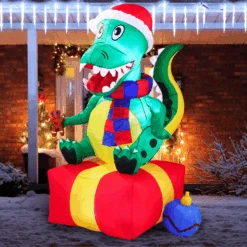 Large Dinosaur Sitting On A Gift Box Inflatable (6 Ft) -Joiedomi image 9 6b027734 588c 4dda 9be0 47a4770f9134