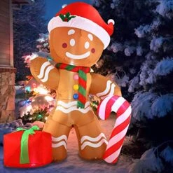 Jumbo Gingerbread Man Inflatable (8 Ft)