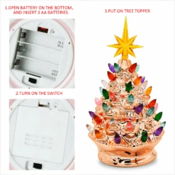 9in Gold Ceramic Christmas Tree -Joiedomi qcCNvkvq